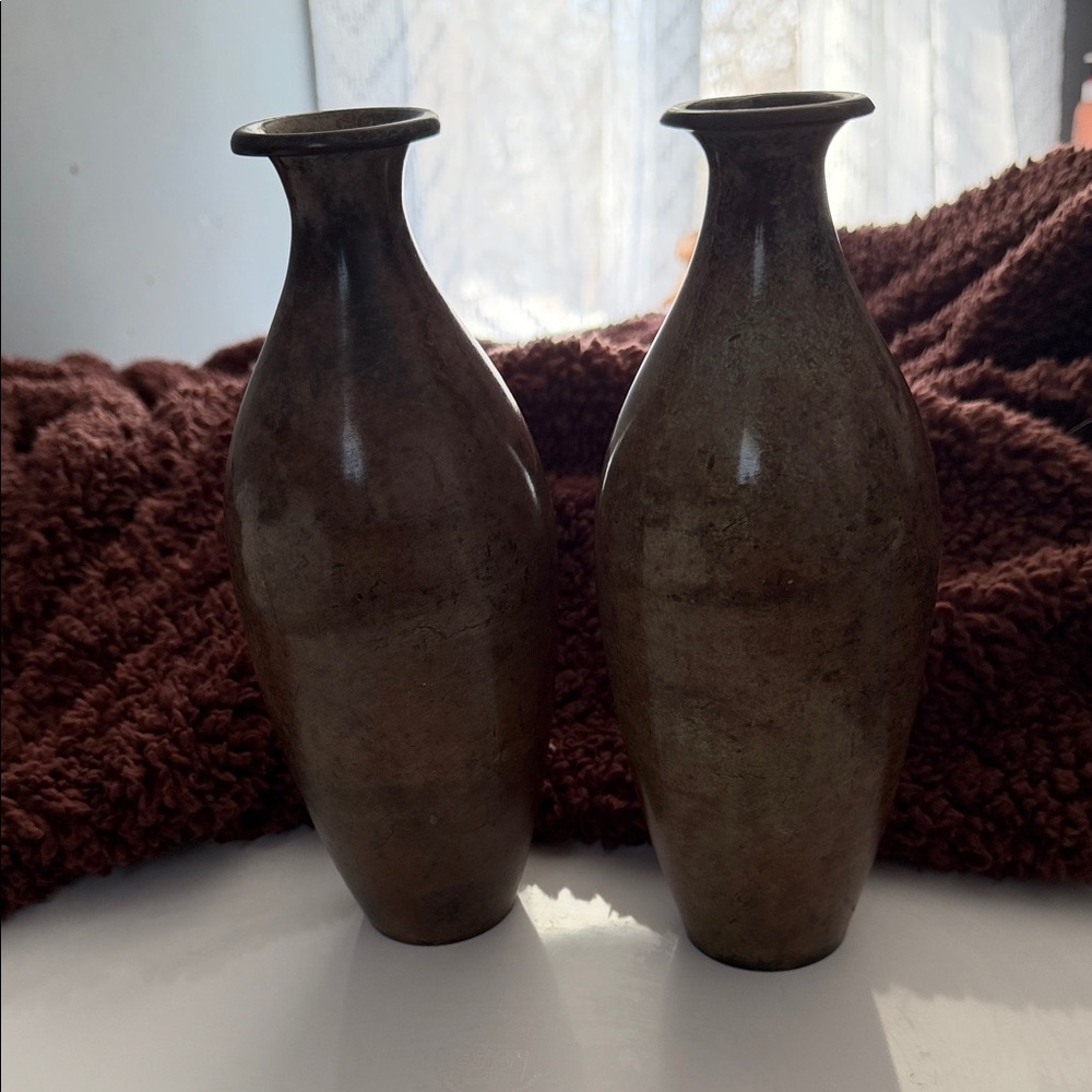 Rustic Brown Vases - Set of 2